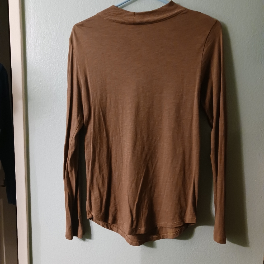 Universal Standard Light-As-Air Mockneck Tee - Malt Ball 3XS ( 2-4)